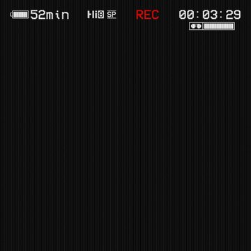 Hi8 Camcorder Square Overlay With Timecode On Alpha Loop