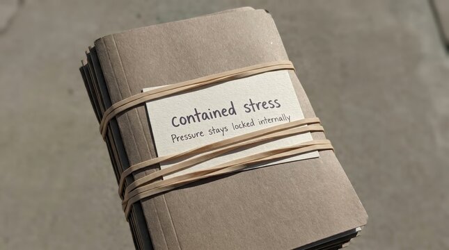 Contained Stress: Documents Bundled with Rubber Bands