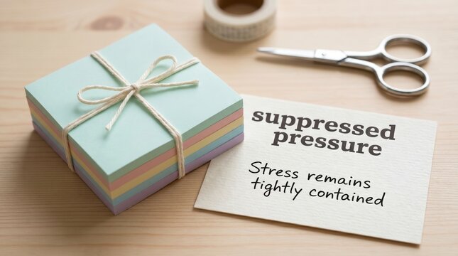 Stack of Sticky Notes and Message on Mental Overload