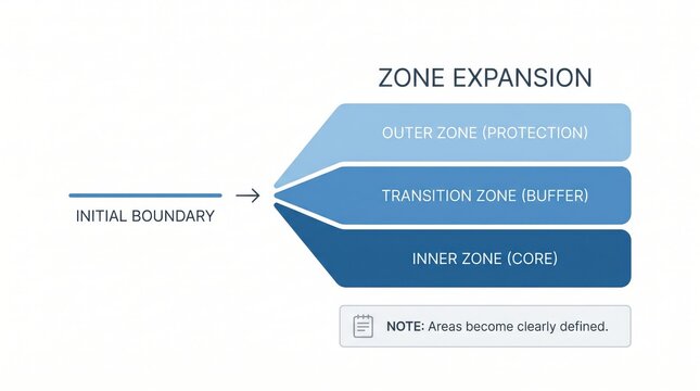 Zone Expansion Diagram Illustrating Protective and Core Areas