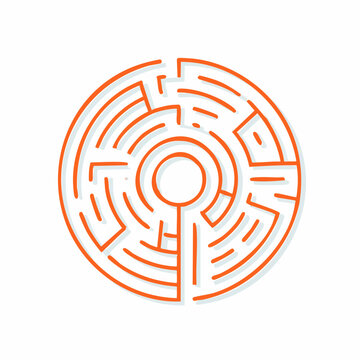 Abstract line maze vector