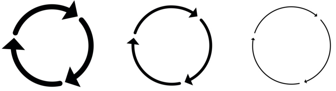 circular arrow icon. containing refresh, rotation, reload, Repeat and more, recycle symbol Vector.