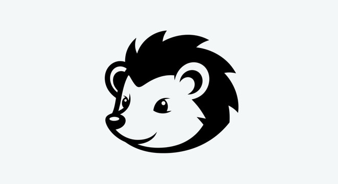 Stylized hedgehog logo design