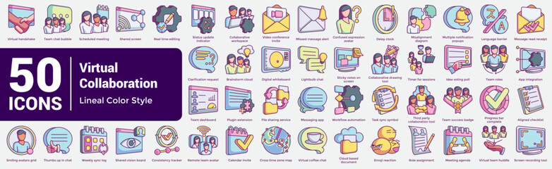 Fototapeta premium Virtual Collaboration Virtual Collaboration Bundle H50