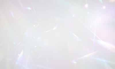Obraz premium Rainbow crystal prism bends neon diamond light across glass glitter near sun rays. PNG vector lens records sparkle beside glowing glare and brilliant flare effect. Sunlight forms a vivid ray.