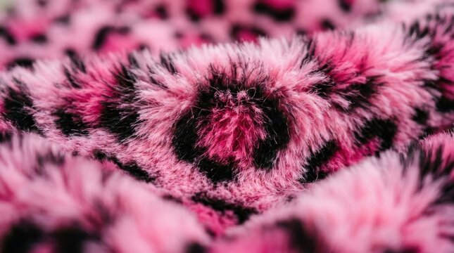 Soft pink leopard fur fabric abstract texture