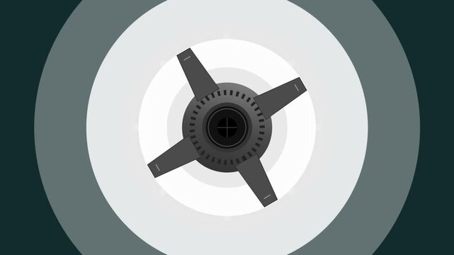 Abstract Animation of a Rotating Turbine Engine Part