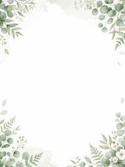 Fototapeta premium green floral frame