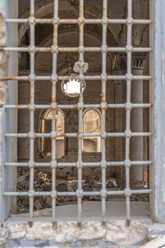 Courtyard and outbuildings of the Al Tahera Church in Mosul, Iraq
