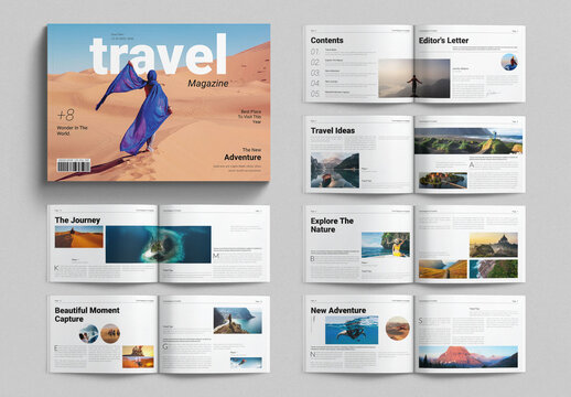 Travel Magazine Template Landscape