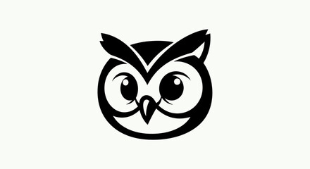 Fototapeta premium Stylized owl illustration on white