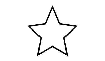 Obraz premium Simple black star shape on a white background five pointed star silhouette