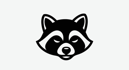 Stylized raccoon head vector illustration © Andre