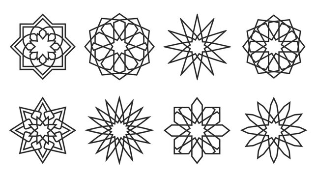 Islamic Geometric Patterns Collection: Intricate Star Designs