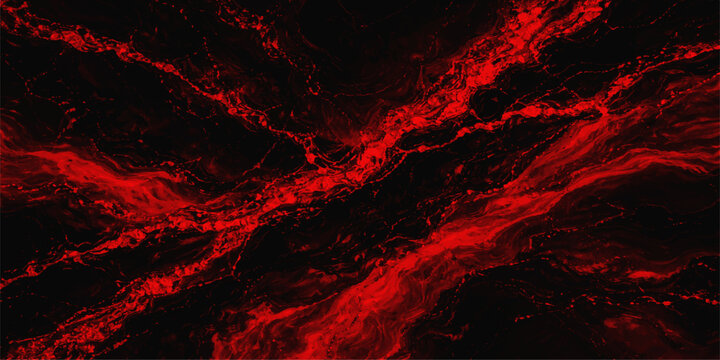 A dark and gritty red and black abstract background featuring a grunge paint texture with fiery orange flames and a horror blood design for a hot wall art illustration
