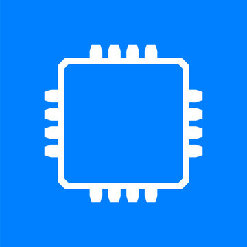 Chip auf blauem Hintergrund