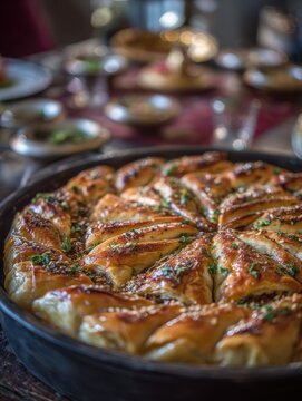 Traditional Moroccan Rfissa with Chicken and Lentils on a Steaming Platter