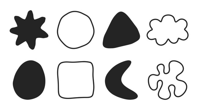 Abstract Organic Shapes Set - Geometric and Blob Designs