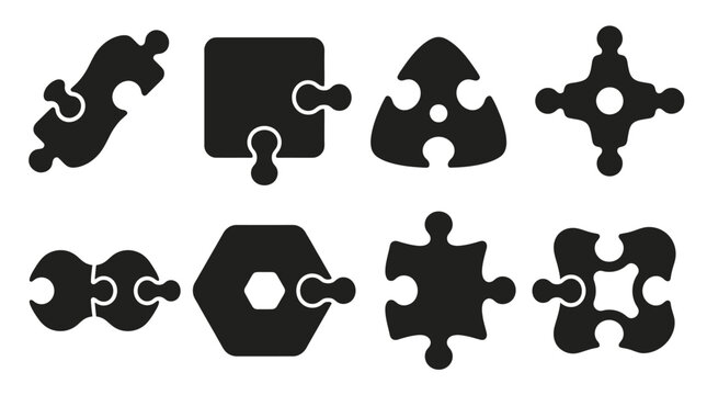 Puzzle Pieces Icons Set