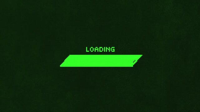 Classic Terminal Startup Screen with Futuristic Loading Bar