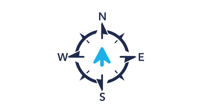 Compass Navigation Tool Direction Indicator.