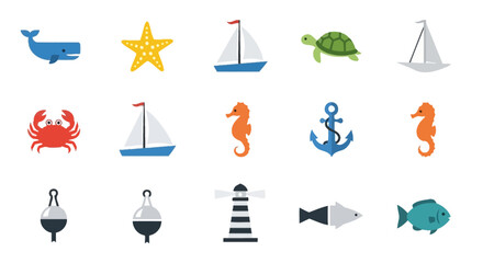 Nautical Icons Set © punduh