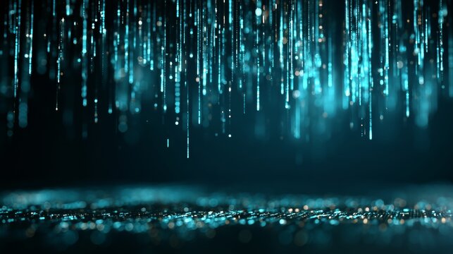 Abstract digital rain effect