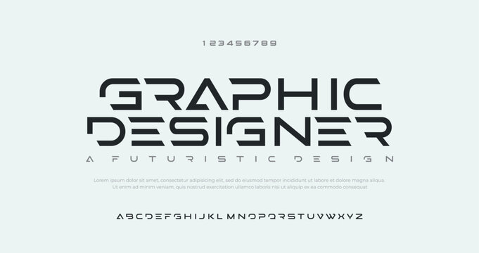 Sports modern technology scifi game science futuristic typography gaming, fashion, brand, creative logos fonts. vector illustration