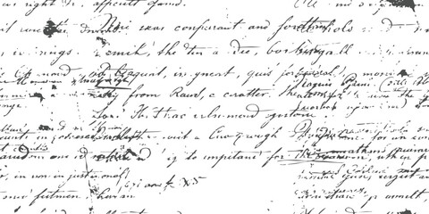 Old vintage handwritten document with cursive ink calligraphy text on aged parchment paper © GraphixEra