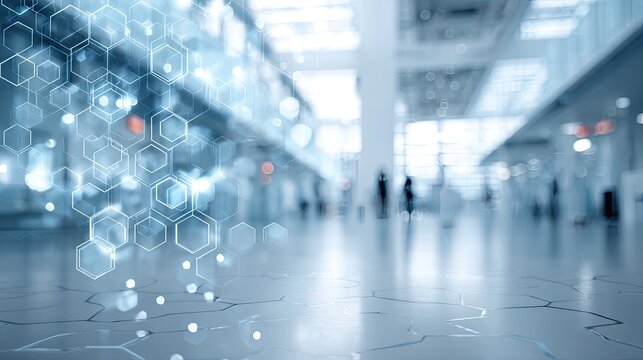 Modern Abstract Technology Background with Hexagonal Elements