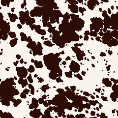 brown pattern cow leather natural print animal skin. Realistic cow fur seamless skin pattern   © Aglaia