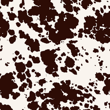 brown pattern cow leather natural print animal skin. Realistic cow fur seamless skin pattern	
