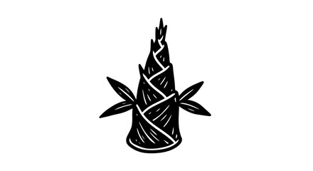 Fototapeta premium Stylized Bamboo Shoot Icon