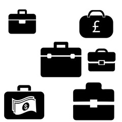 Fototapeta premium Business Briefcase and Suitcase Seamless Pattern Vector Background