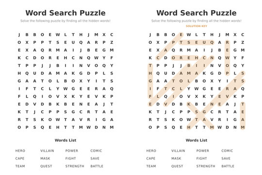 Superhero Word Search for Kids - X5P