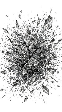 Crashing fragments on transparent background