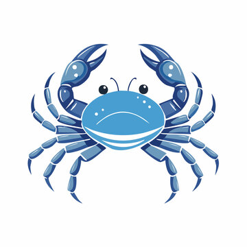 Cute Blue Crab Illustration