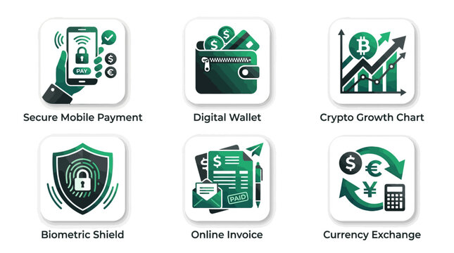 Digital Wallet Mobile Payment Finance Illustration Design