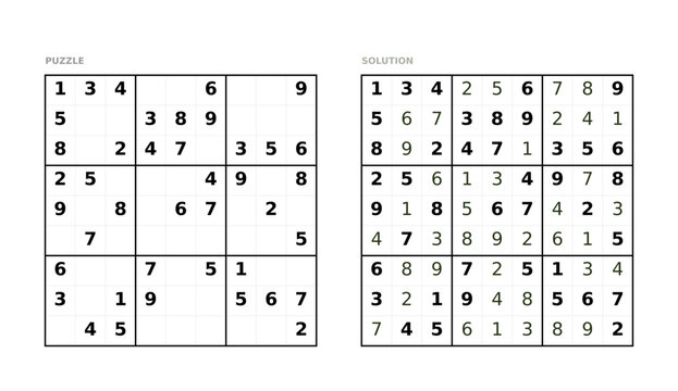 Minimalist Sudoku Puzzle: High School Stereotypes - CKB