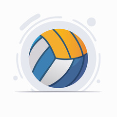 Fototapeta premium Volleyball Icon with Abstract Circular Design
