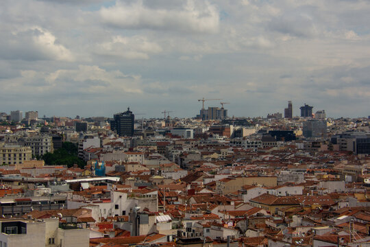 Vista a&eacute;rea de Madrid desde un edificio de Gran V&iacute;a