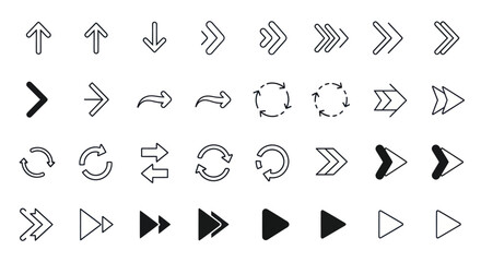 Fototapeta premium Arrow icons set for design elements