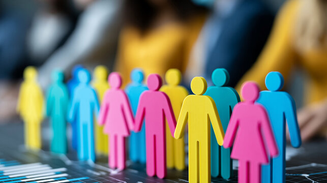 Close-up of a diverse population census banner showing global data and diverse community statistics, census diversity concept, population data photography, global demographic