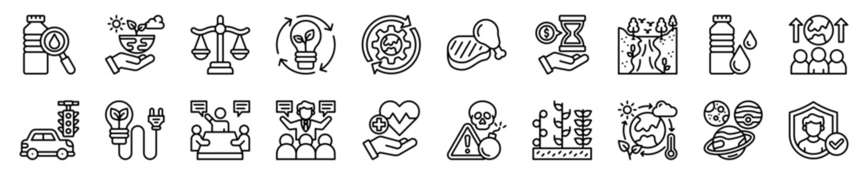 Presentation Icons Pack. Outine icons collection set. Simple vector icons