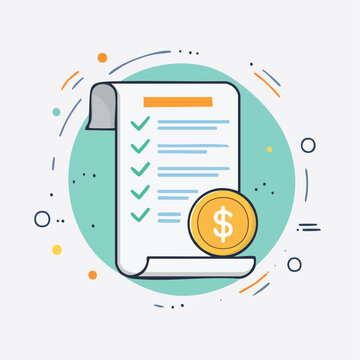 Financial Checklist with Coin Icon
