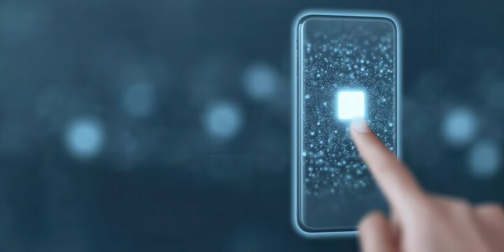 The smartphone interface design provides the user with a fluid mobile app experience through a responsive touch on the OLED display.