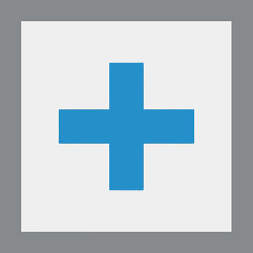 Blue Cross Medical Symbol Sign 1.