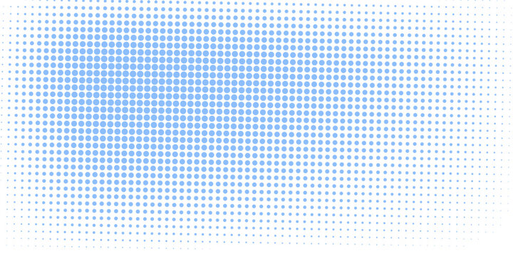 Pola mulus dari titik-titik polka biru yang digambar tangan pada latar belakang putih, menciptakan desain wallpaper abstrak yang tenang dan lucu.