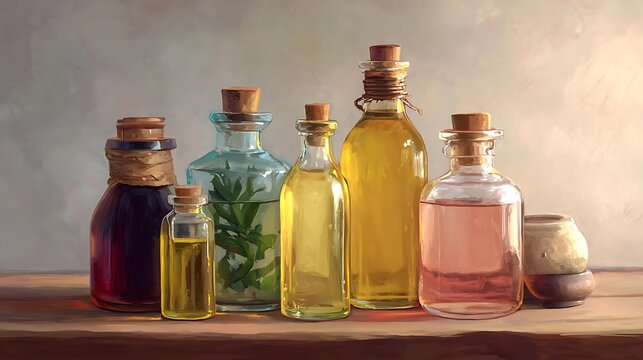 A clean, calm background that complements the oils