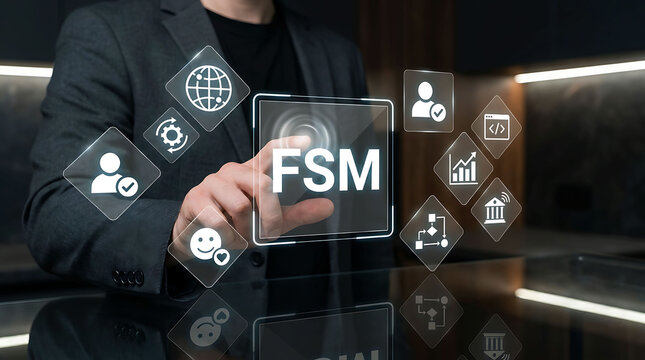 FSM Field Service Management software business automation concept platform